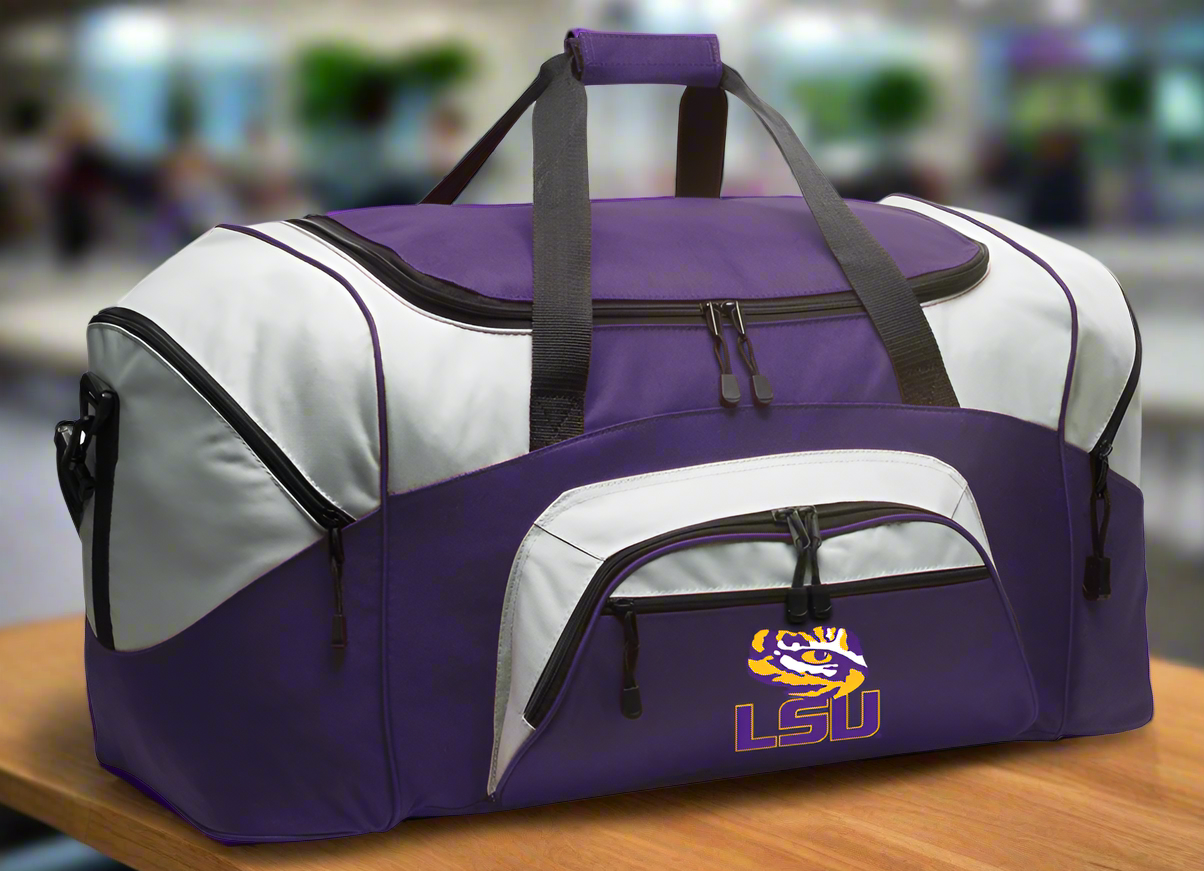 LSU Large Duffel Bag LSU Tigers Suitcase Luggage Bag