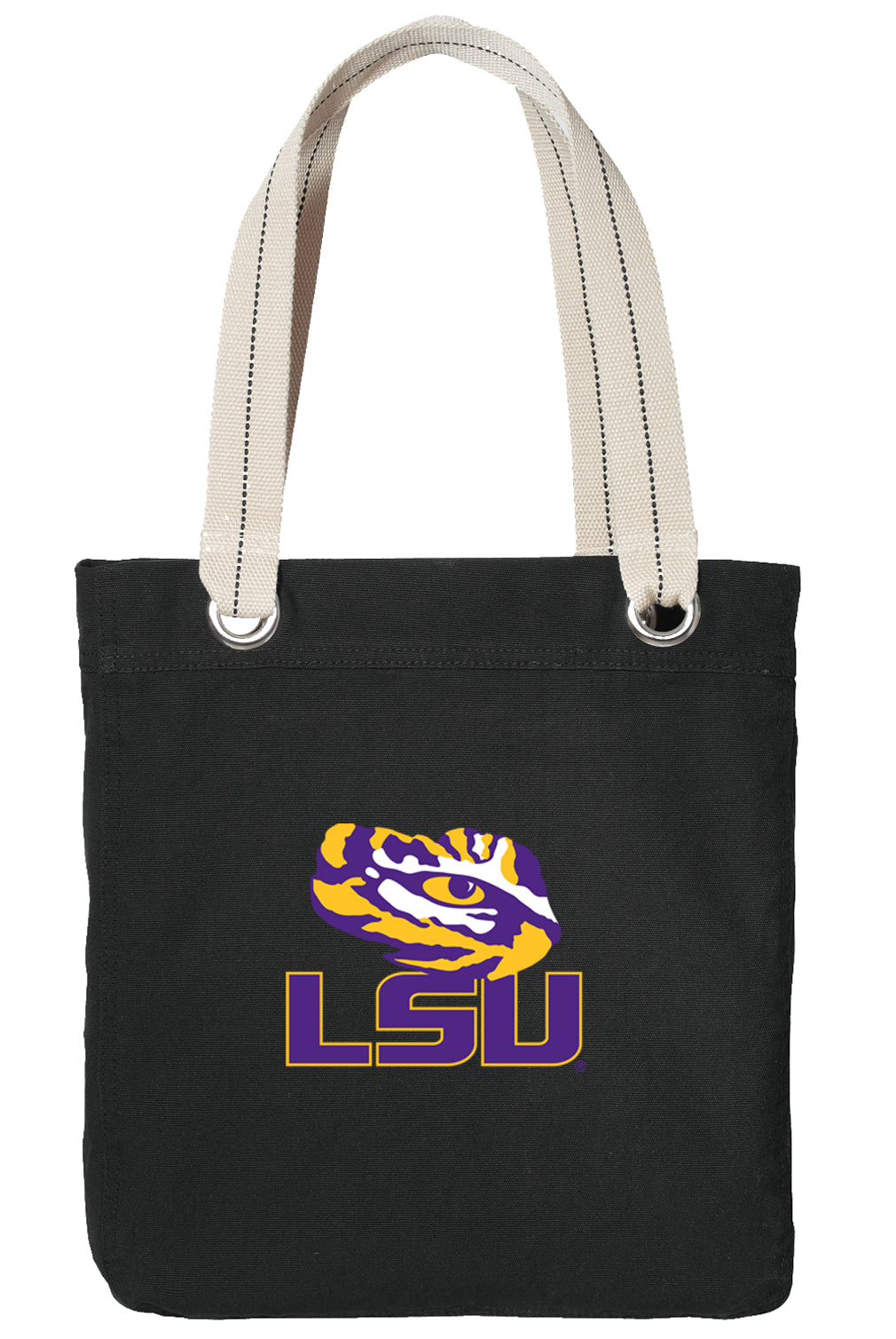 LSU Tote Bag LSU Tigers Deluxe Canvas Shoulder Bag