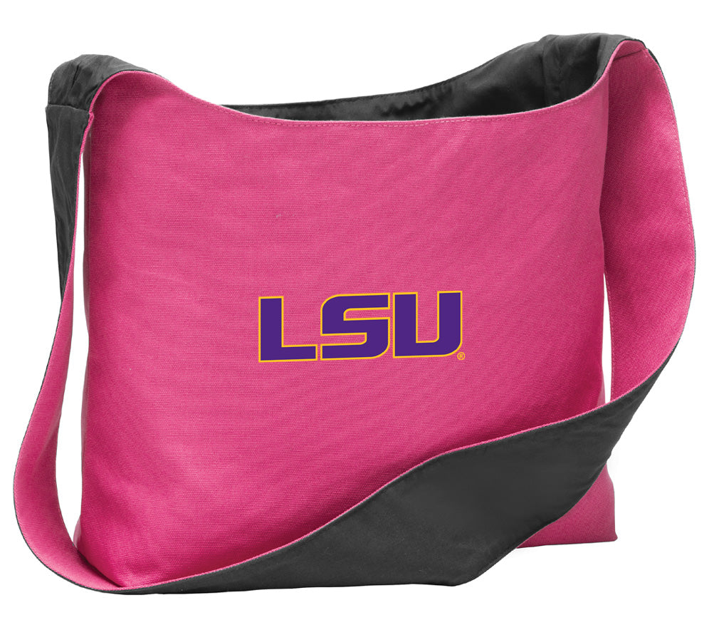 LSU Tigers Cross Body Bag LSU Shoulder Tote Bag - Sling Style