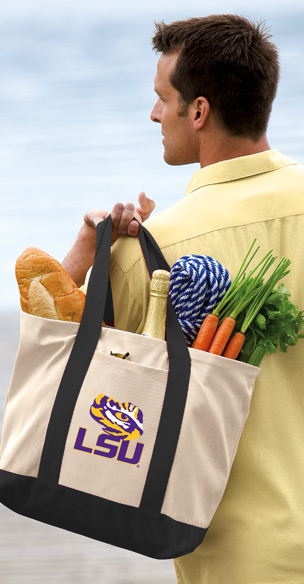 LSU Canvas Tote Bag LSU Tigers Classic Tote