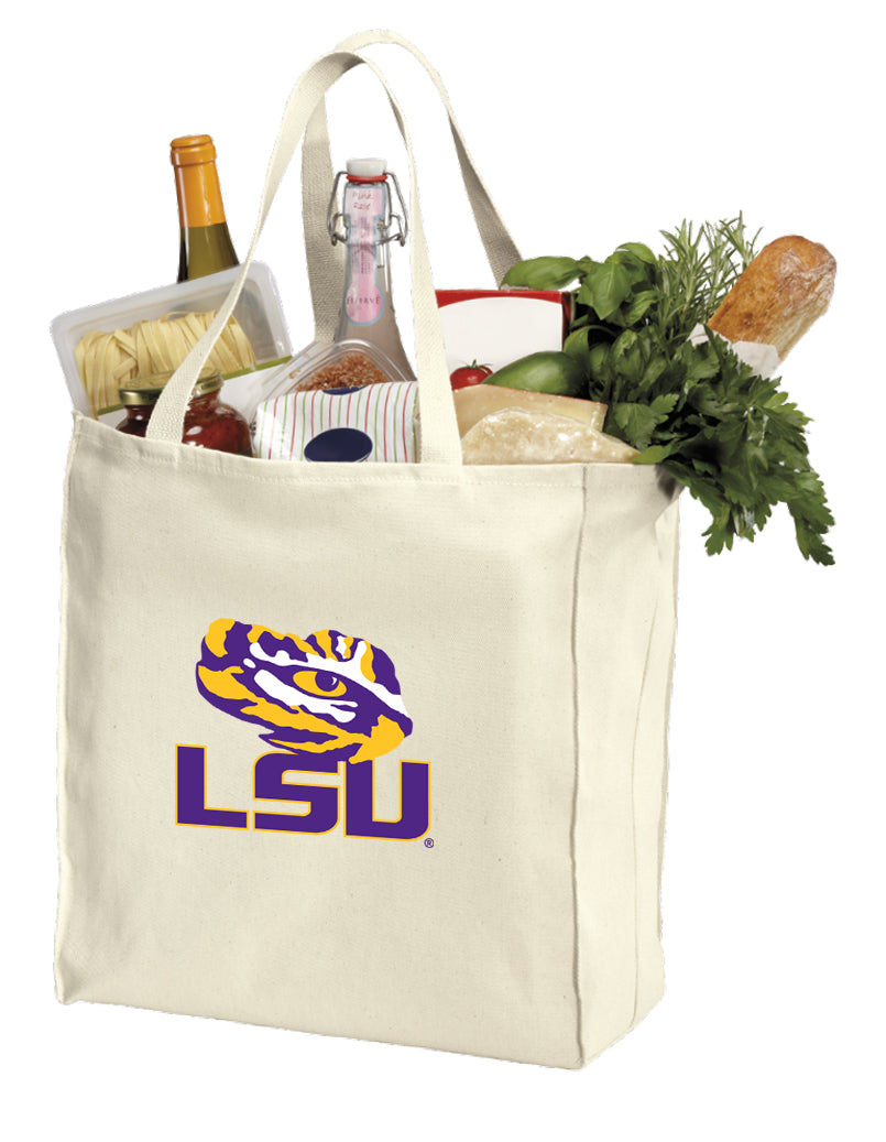 LSU Grocery Shopping Bag LSU Tigers Reusable Cotton Bag