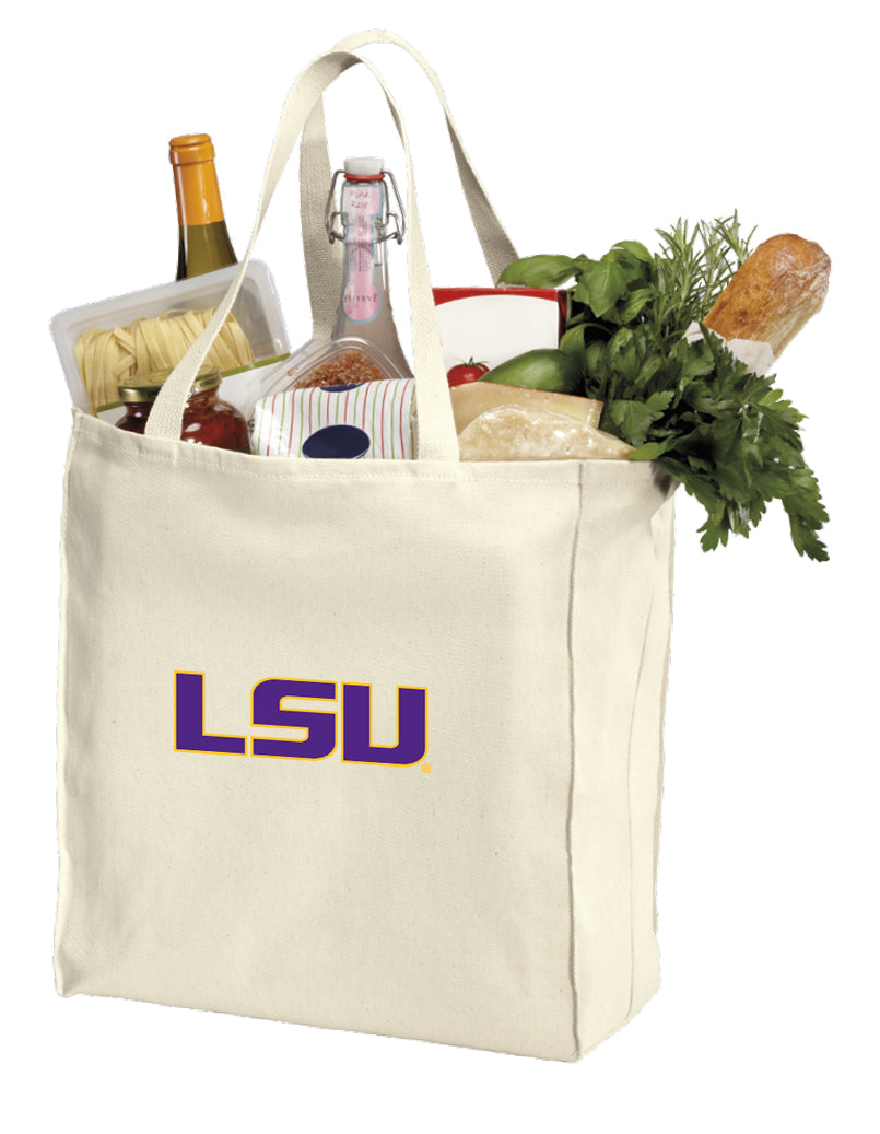 LSU Tigers Grocery Shopping Bag LSU Reusable Cotton Bag