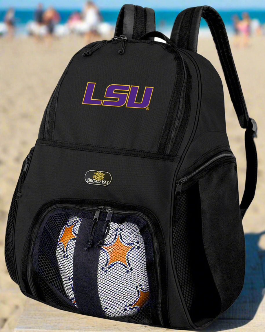 LSU Tigers Soccer Ball Backpack or LSU Volleyball Sports Gear Bag