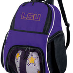 LSU Tigers Soccer Ball Backpack or LSU Volleyball Sports Gear Bag