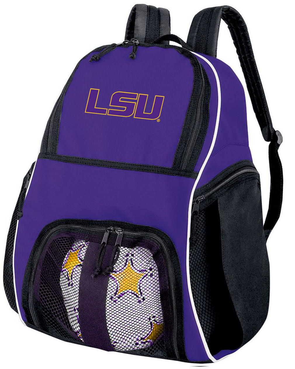 LSU Tigers Soccer Ball Backpack or LSU Volleyball Sports Gear Bag