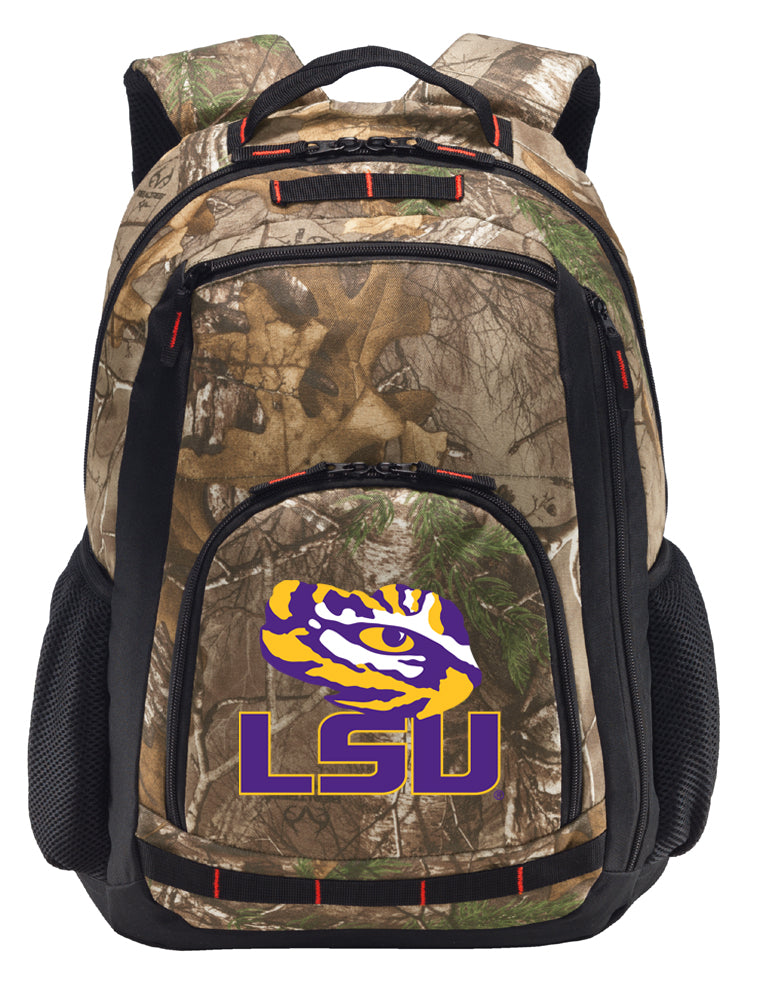 LSU Camo Backpack LSU Tigers Laptop Computer Backpack