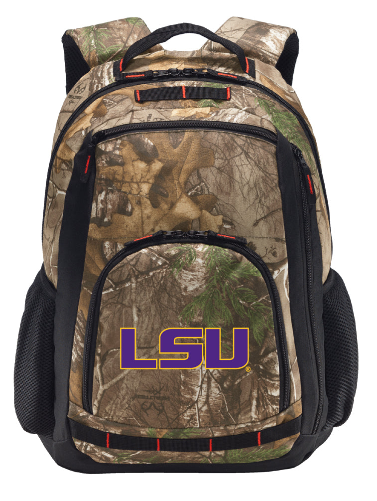 LSU Tigers Camo Backpack LSU Laptop Computer Backpack