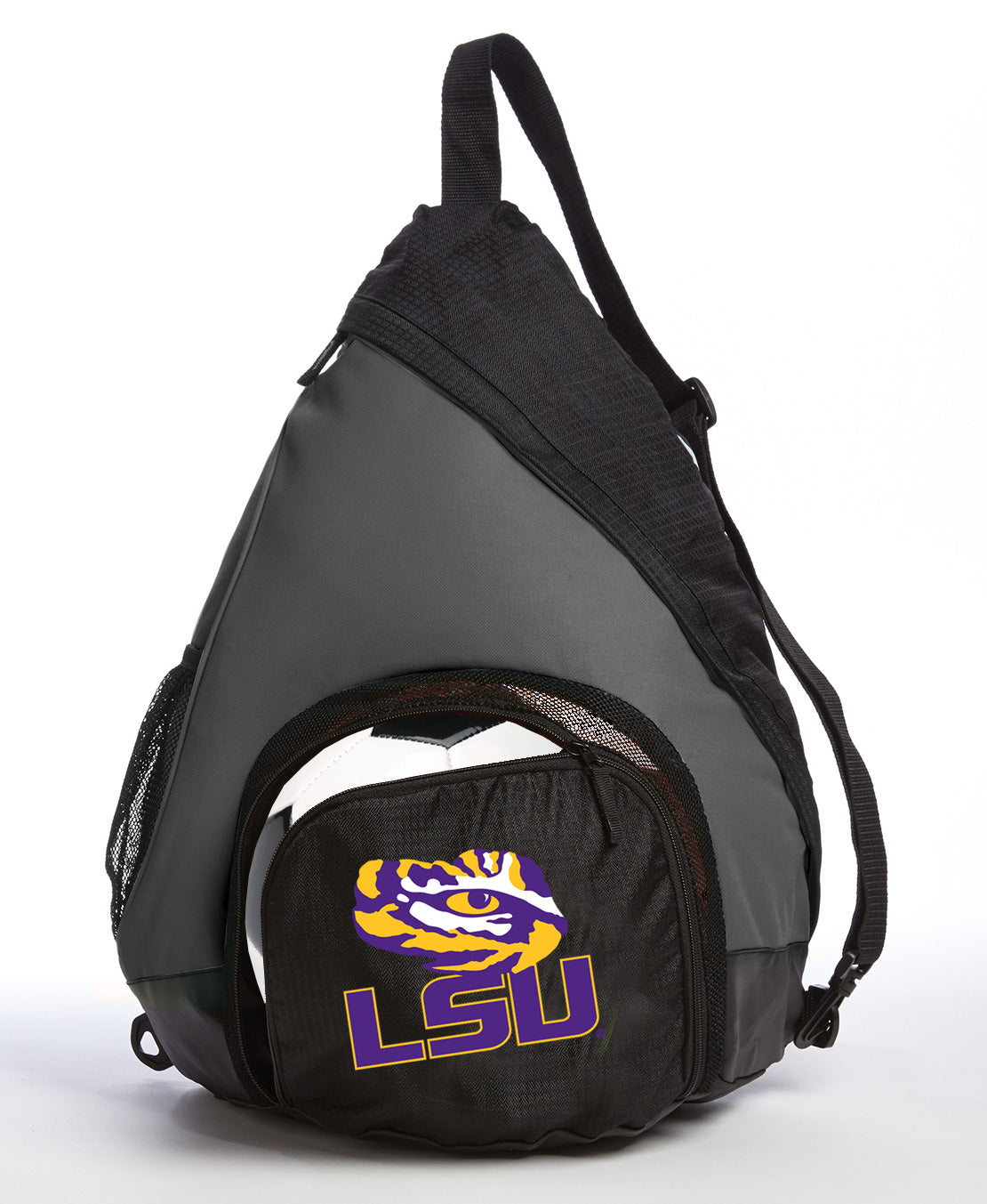 LSU Sling Backpack LSU Tigers Bag with Soccer Ball or Volleyball Bag Sports Gear Compartment Practice Bag