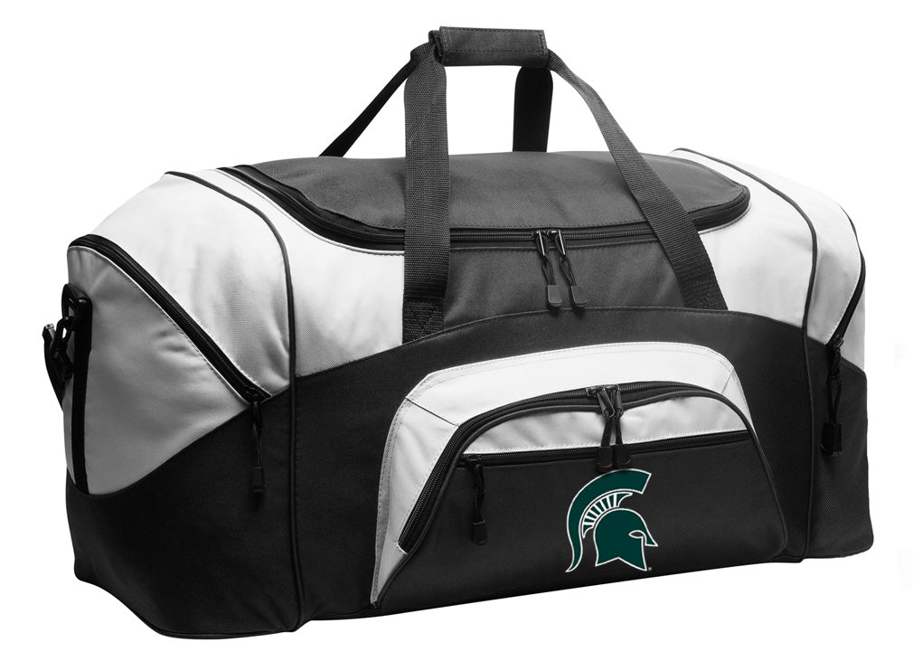 Michigan State Large Duffel Bag MSU Spartans Suitcase Luggage Bag