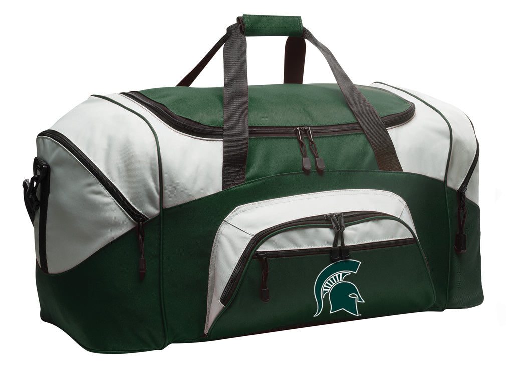 Michigan State Large Duffel Bag MSU Spartans Suitcase Luggage Bag