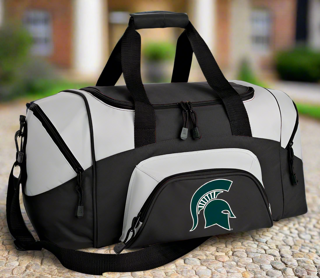 Michigan State Small Duffel Bag MSU Spartans Carryon Suitcase or Gym Bag