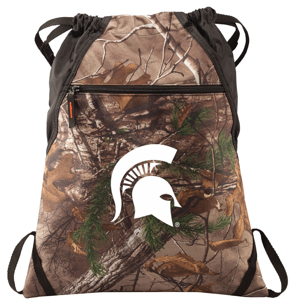 Michigan State Camo Cinch Pack MSU Spartans Drawstring Backpack Bag