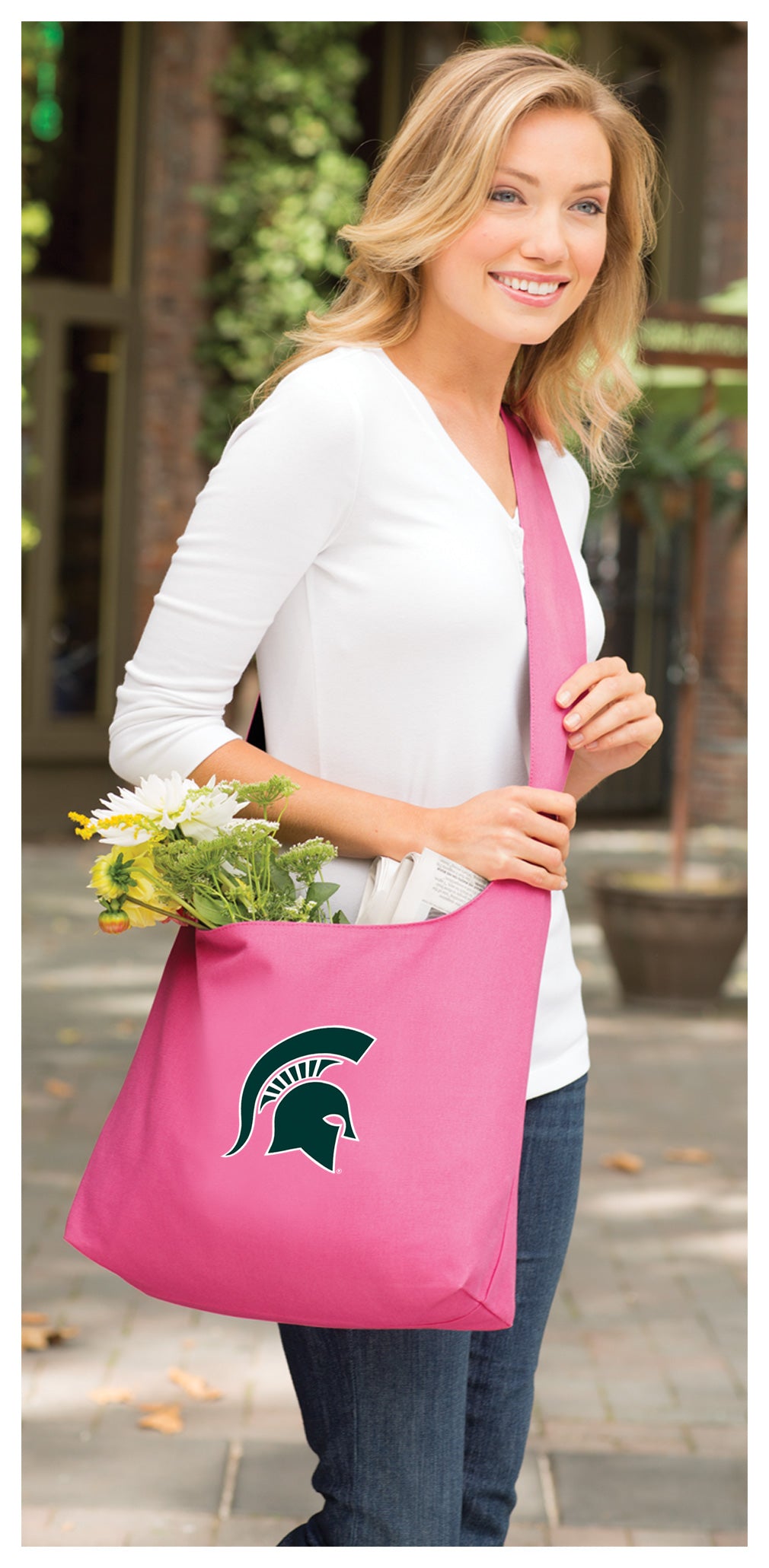 Michigan State Cross Body Bag MSU Spartans Shoulder Tote Bag - Sling Style