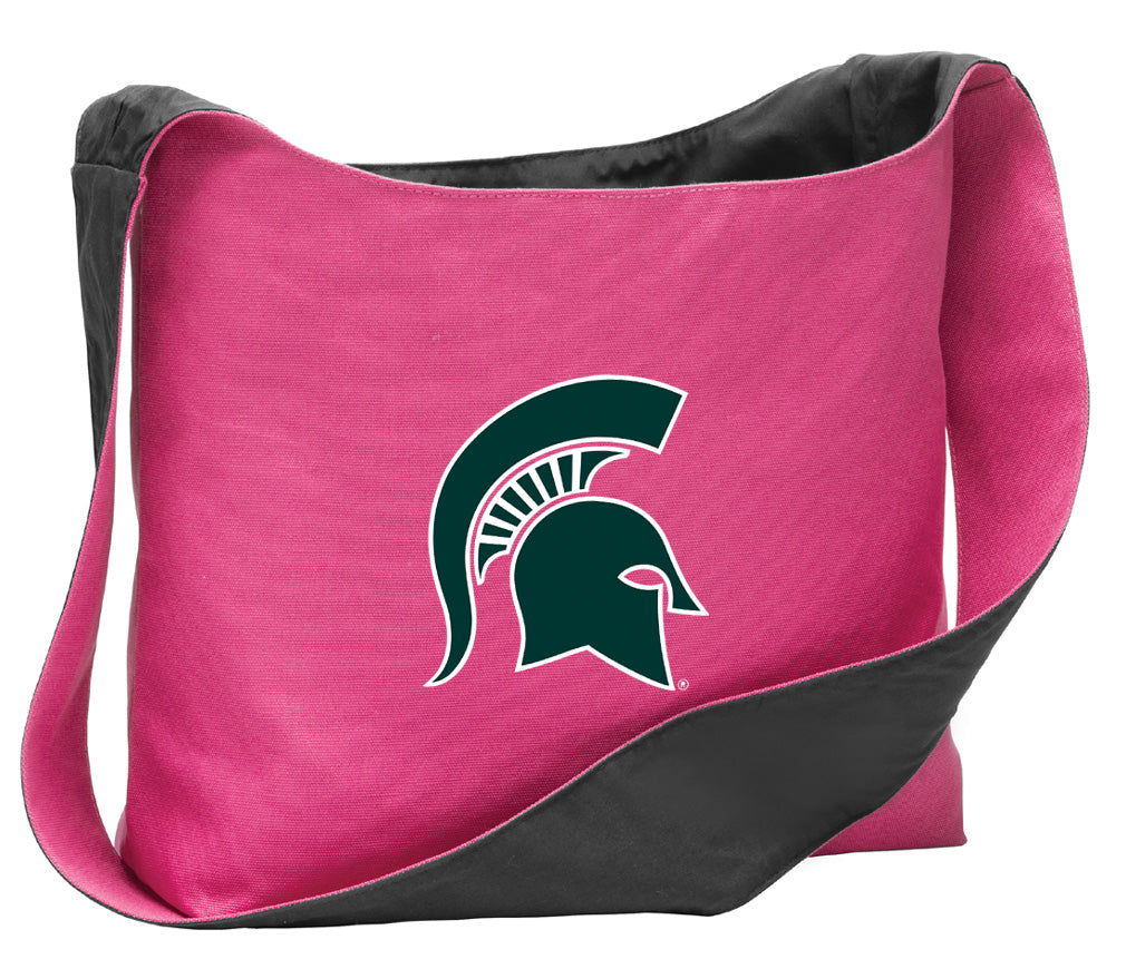 Michigan State Cross Body Bag MSU Spartans Shoulder Tote Bag - Sling Style