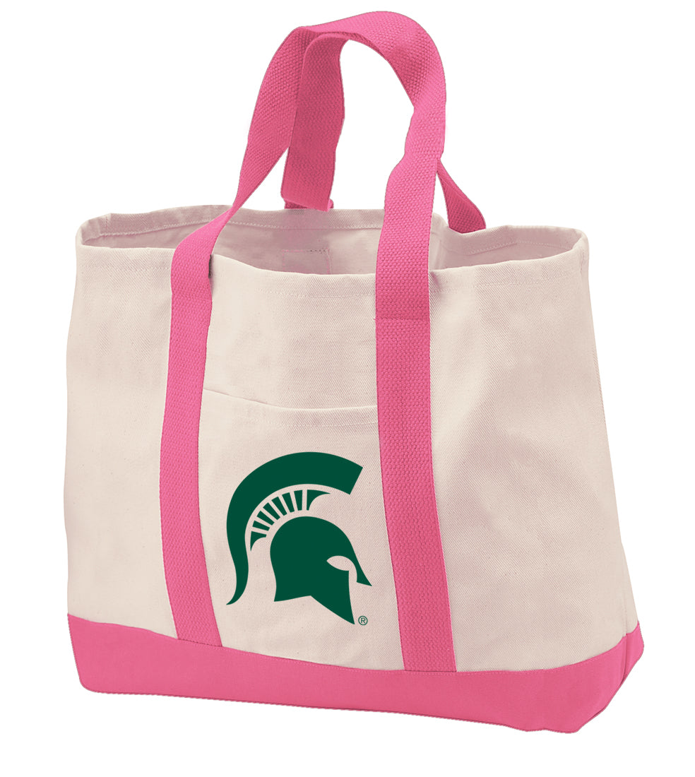 Michigan State Canvas Tote Bag MSU Spartans Classic Tote