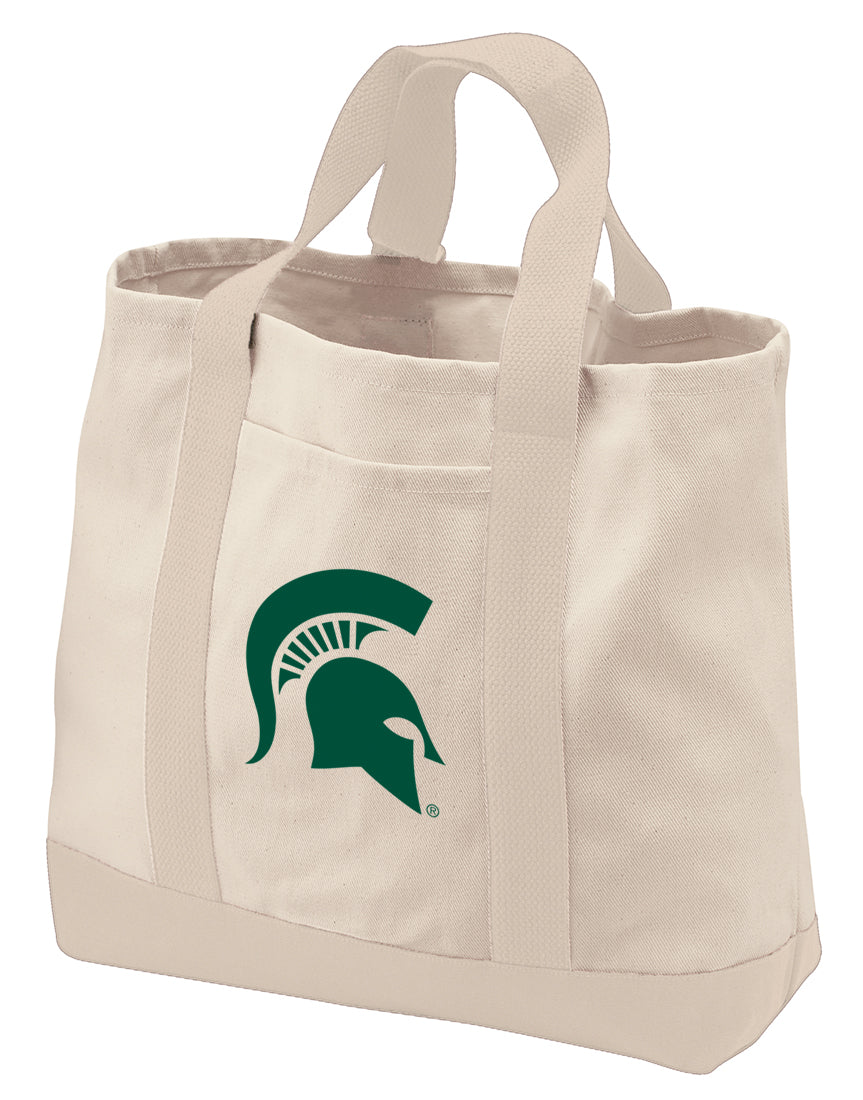 Michigan State Canvas Tote Bag MSU Spartans Classic Tote