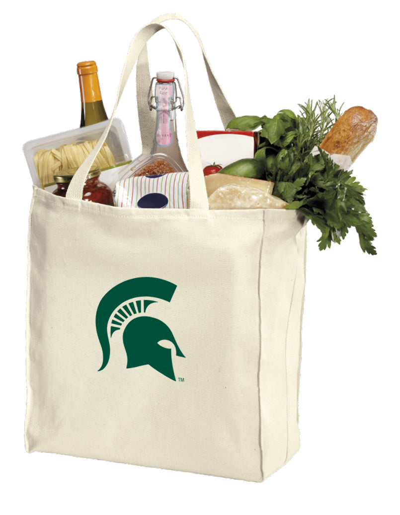 Michigan State Grocery Shopping Bag MSU Spartans Reusable Cotton Bag