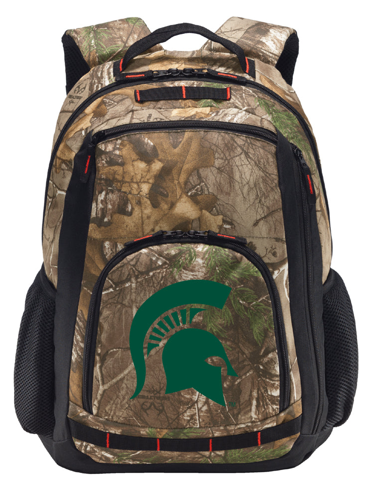 Michigan State Camo Backpack MSU Spartans Laptop Computer Backpack