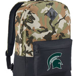 Michigan State Camo Backpack MSU Spartans Medium Classic Style Backpack