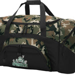 Michigan State Large Camo Duffel Bag MSU Peace Frog Suitcase or Sports Gear Bag