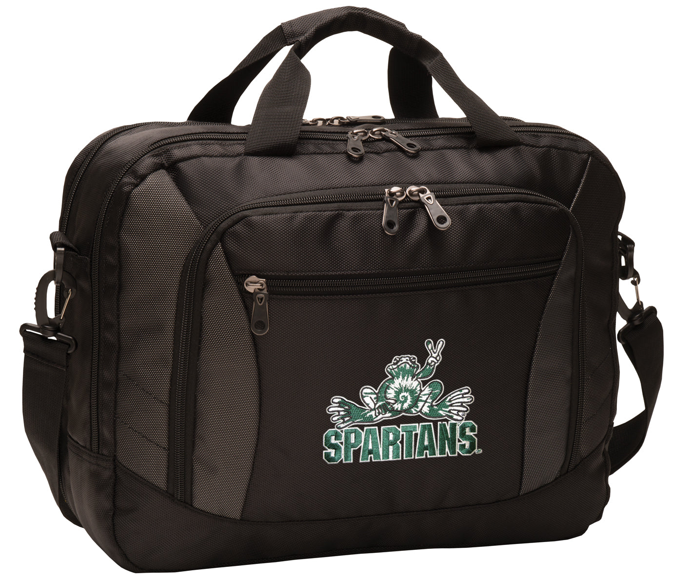 Michigan State Laptop Messenger Bag MSU Peace Frog Computer Bag