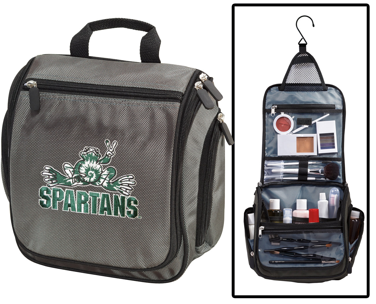 Michigan State Toiletry Bag or Mens MSU Peace Frog Travel Shaving Kit