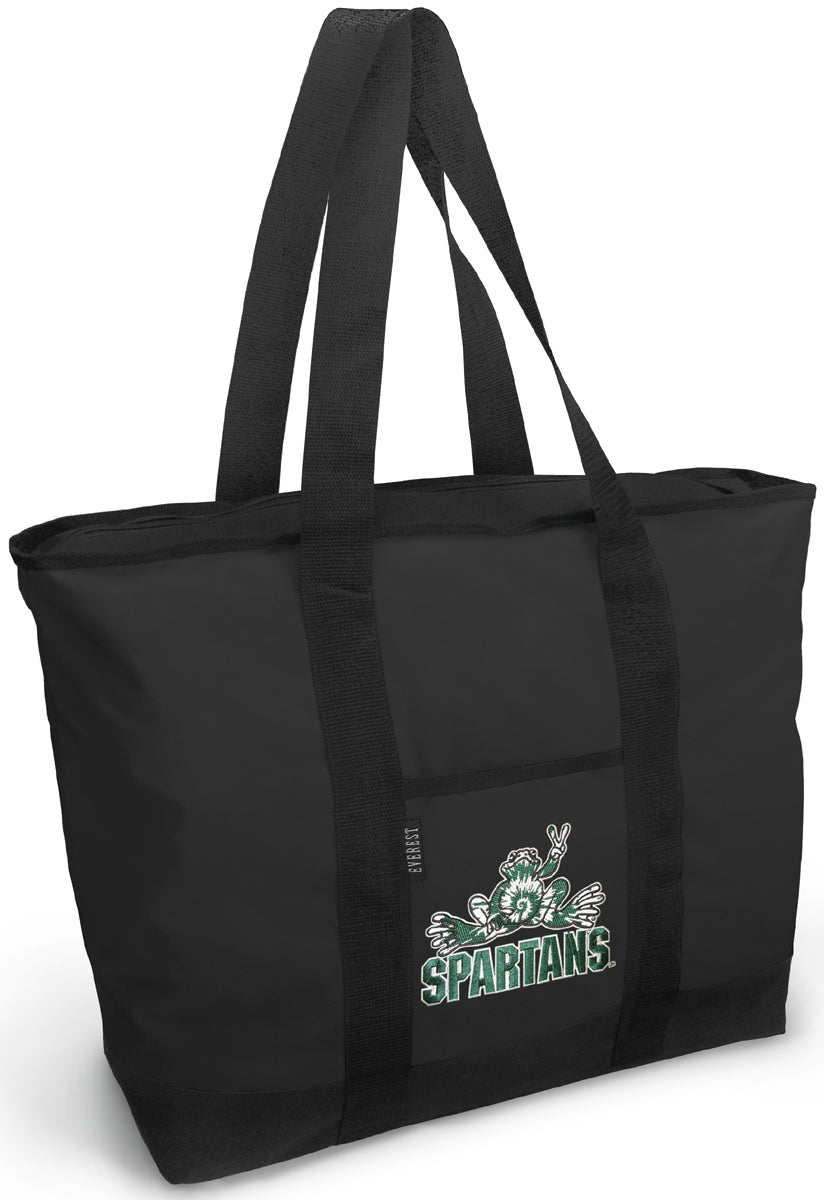 Michigan State Tote Bag MSU Peace Frog Large Zippered Tote