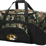 University of Missouri Large Camo Duffel Bag Mizzou Suitcase or Sports Gear Bag