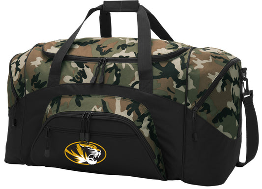 University of Missouri Large Camo Duffel Bag Mizzou Suitcase or Sports Gear Bag