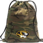 University of Missouri Camo Drawstring Backpack Mizzou Hoody Style Cinch Pack Bag