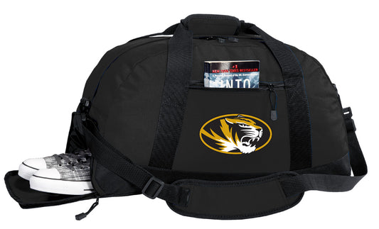 University of Missouri Duffel Bag Mizzou Gym or Sports Bag with Shoe Pocket