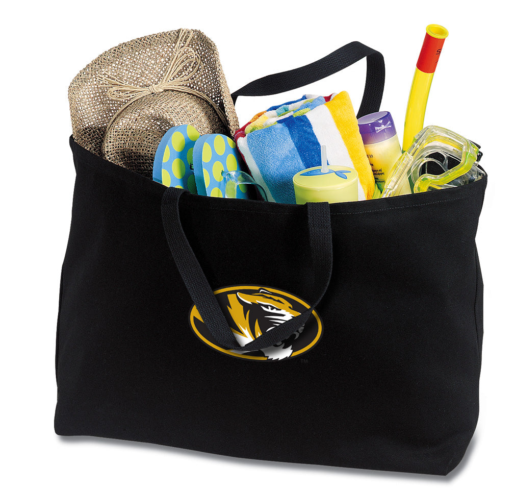 University of Missouri Large Tote Bag Mizzou Jumbo Tote for Beach Pool or Travel