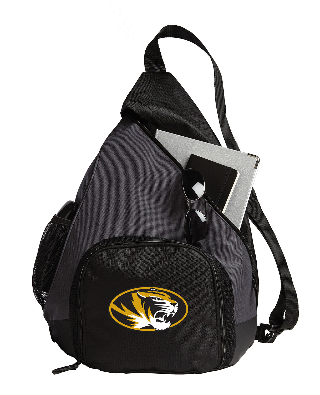 University of Missouri Sling Backpack Mizzou Bag with Soccer Ball or Volleyball Bag Sports Gear Compartment Practice Bag