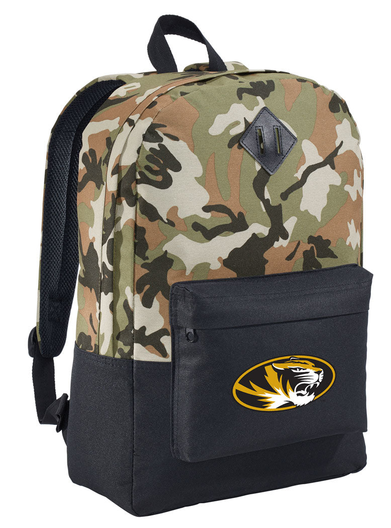 University of Missouri Camo Backpack Mizzou Medium Classic Style Backpack