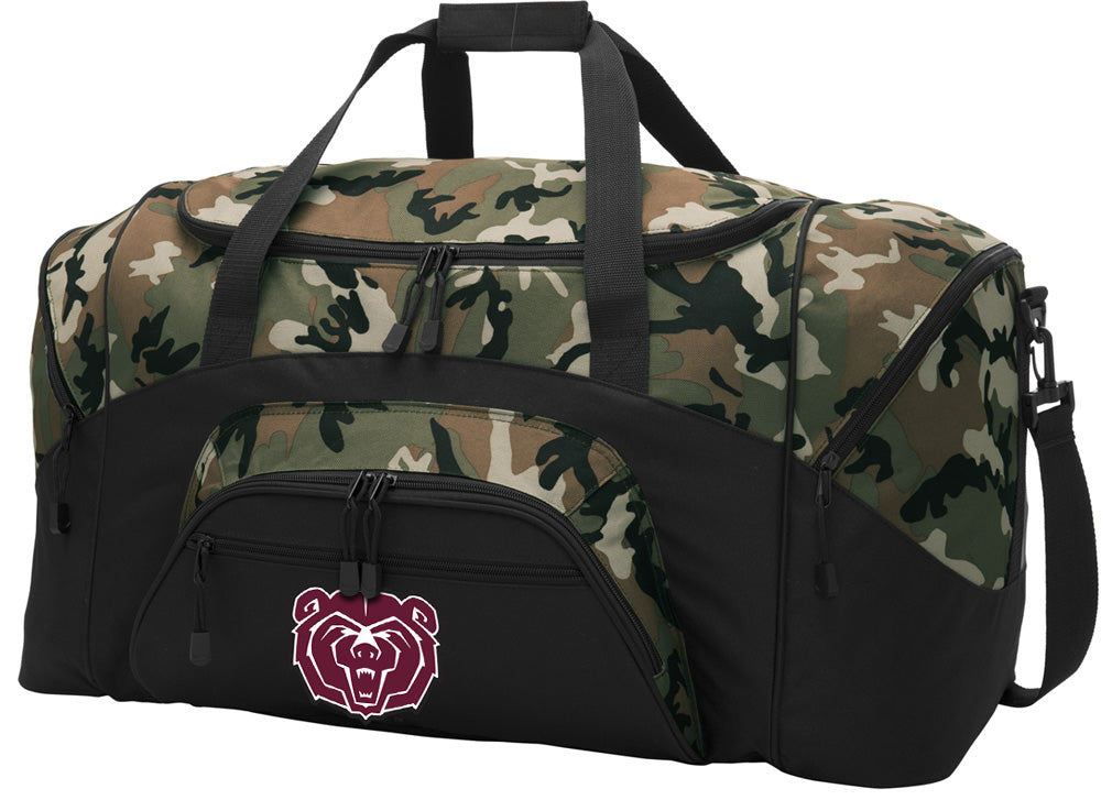 Missouri State University Large Camo Duffel Bag Missouri State Bears Suitcase or Sports Gear Bag