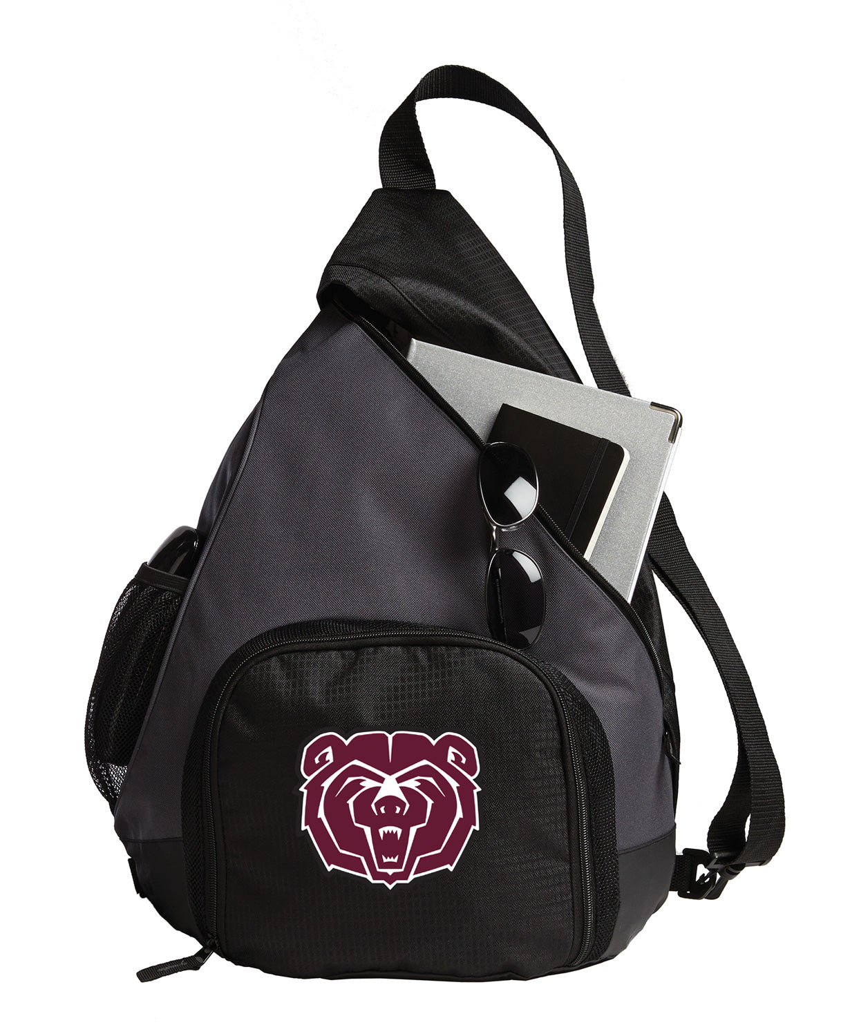 Missouri State University Sling Backpack Bag with Soccer Ball or Volleyball Bag Sports Gear Compartment Practice Bag