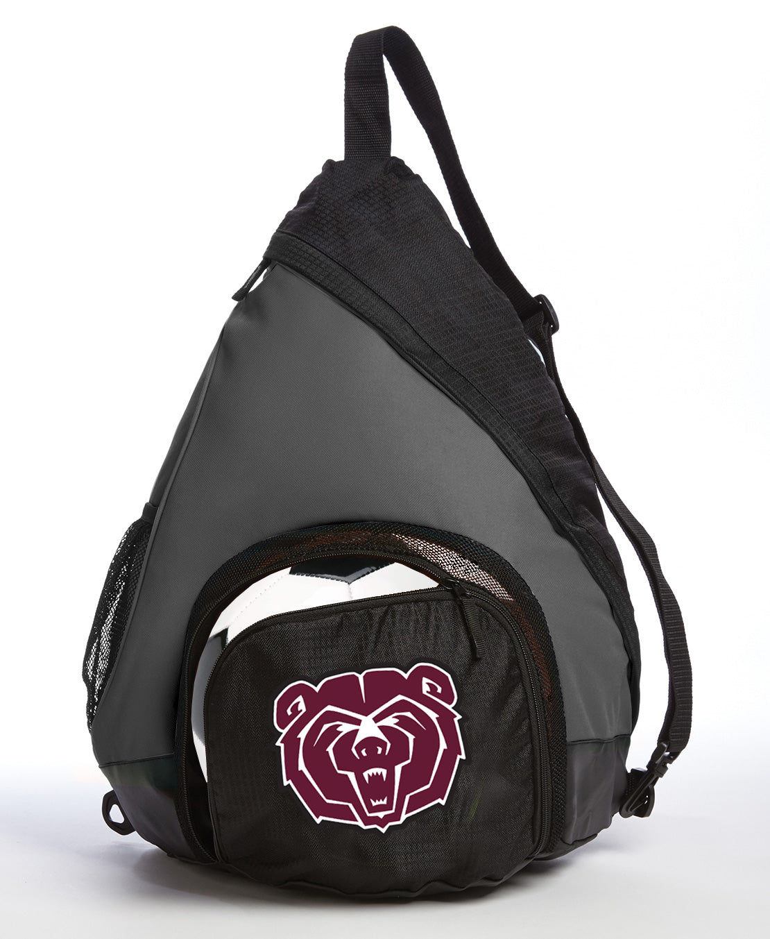 Missouri State University Sling Backpack Missouri State Bears Bag with Soccer Ball or Volleyball Bag Sports Gear Compartment Practice Bag