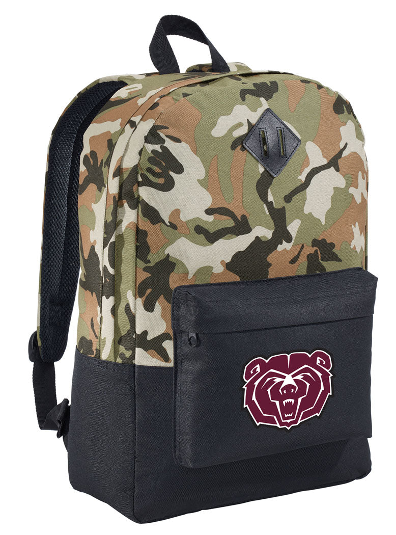 Missouri State University Camo Backpack Missouri State Bears Medium Classic Style Backpack