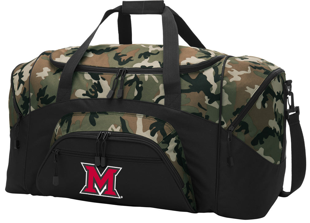 Miami University Large Camo Duffel Bag Miami University RedHawks Suitcase or Sports Gear Bag