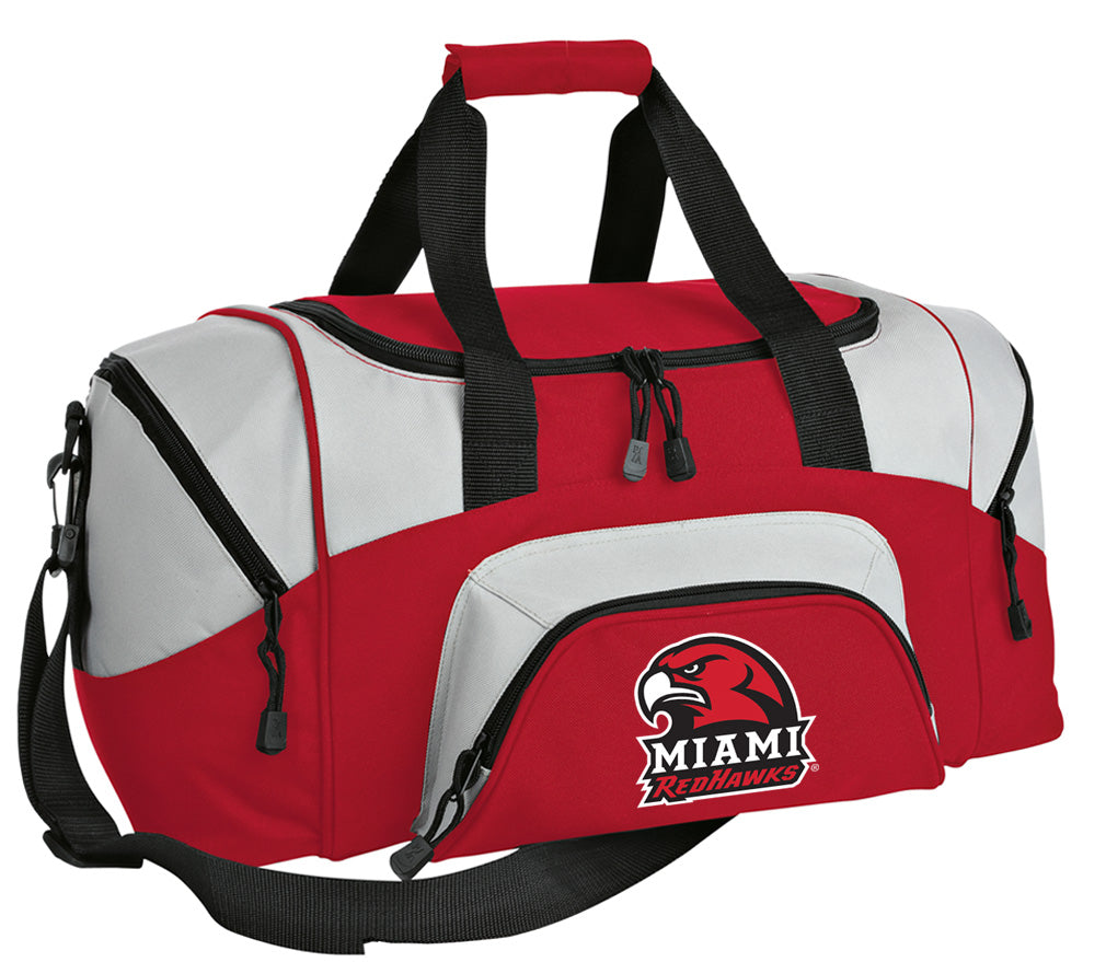 Miami University Small Duffel Bag Miami University RedHawks Carryon Suitcase or Gym Bag