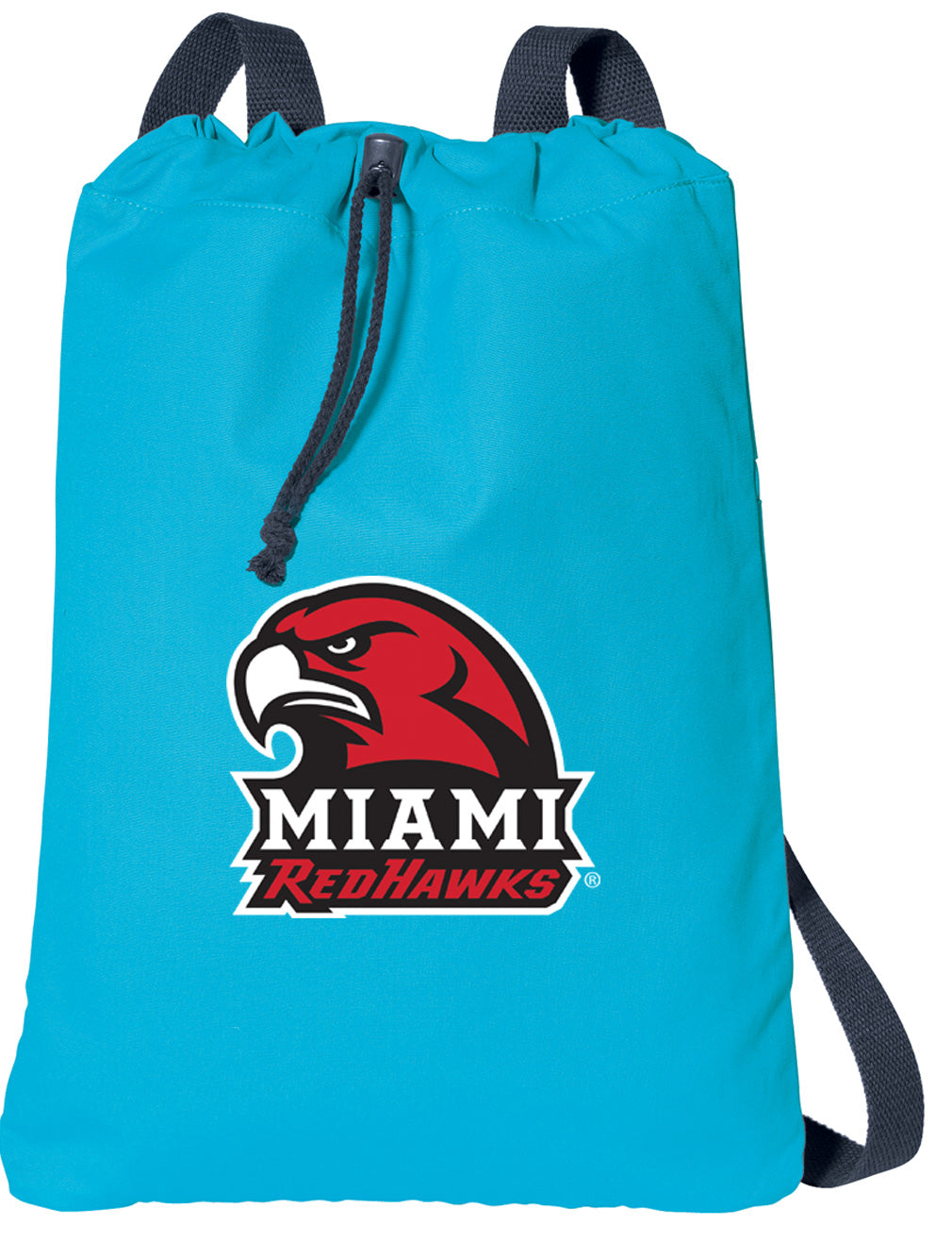 Miami University Canvas Drawstring Backpack Miami University RedHawks Cotton Cinch Pack Bag