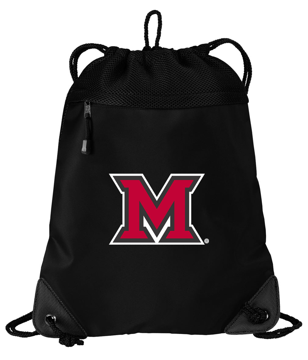 Miami University Drawstring Backpack Miami of Ohio Cinch Pack - Mesh & Microfiber