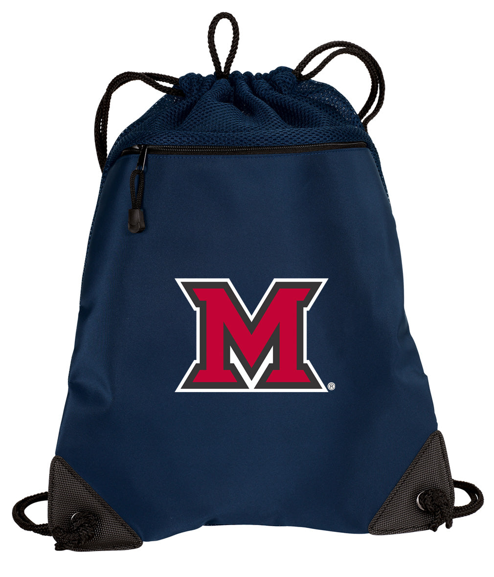 Miami University Drawstring Backpack Miami of Ohio Cinch Pack - Mesh & Microfiber