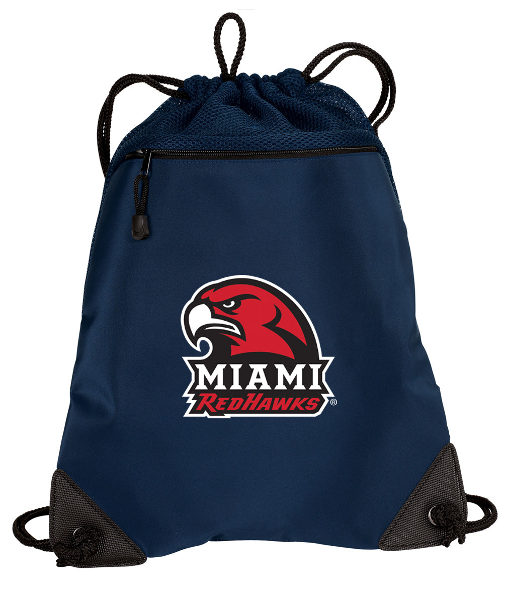 Miami University Drawstring Backpack Miami University RedHawks Cinch Pack - Mesh & Microfiber