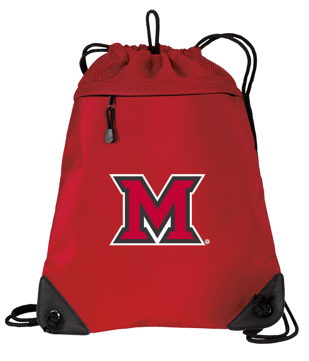 Miami University Drawstring Backpack Miami of Ohio Cinch Pack - Mesh & Microfiber