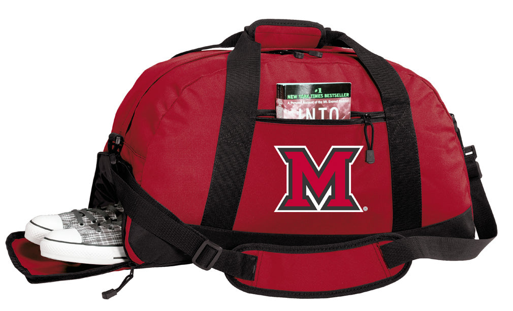 Miami University Duffel Bag Miami University RedHawks Gym or Sports Bag with Shoe Pocket