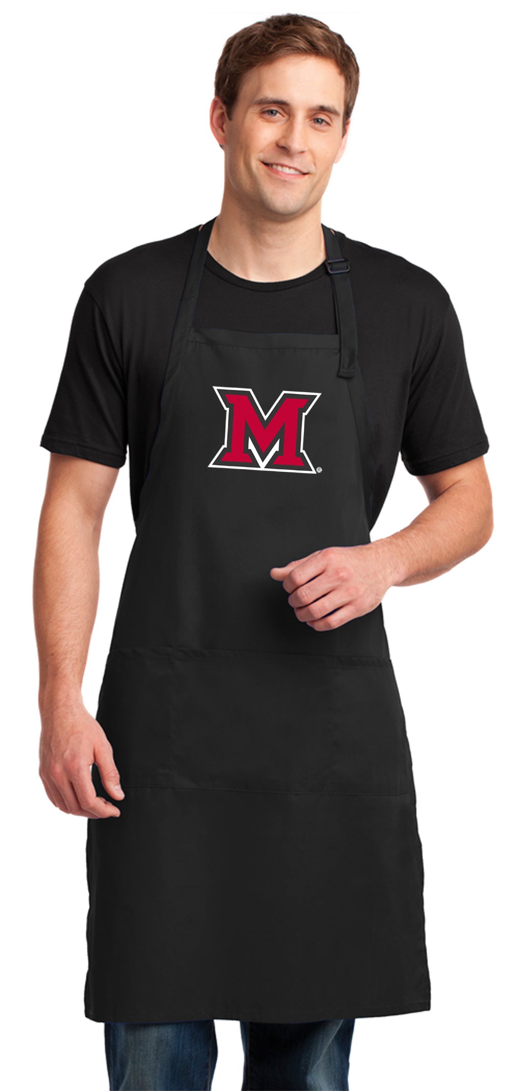 Miami University Large Apron Miami of Ohio Apron for Men or Women - Adjustable with Pockets