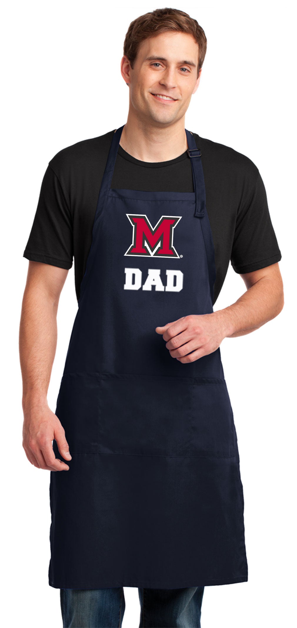 Miami University Large Apron Miami of Ohio Apron for Men or Women - Adjustable with Pockets