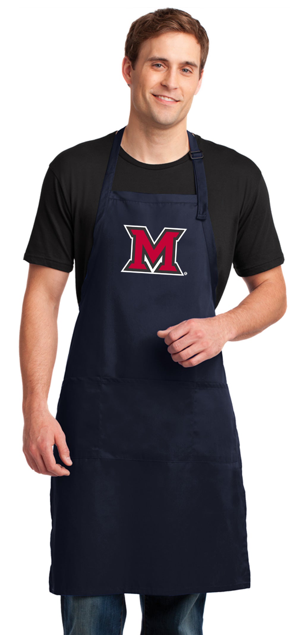 Miami University Large Apron Miami of Ohio Apron for Men or Women - Adjustable with Pockets