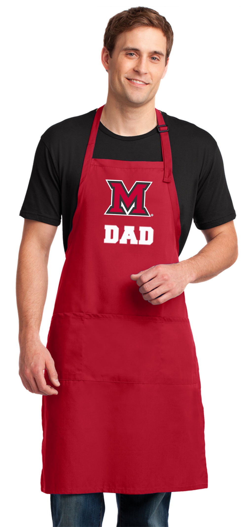 Miami University Large Apron Miami of Ohio Apron for Men or Women - Adjustable with Pockets